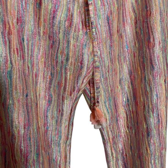 Isabella Rose Coverup Pants Women's Small Mesh Slit Drawstring Colorful NWT - Picture 6 of 14